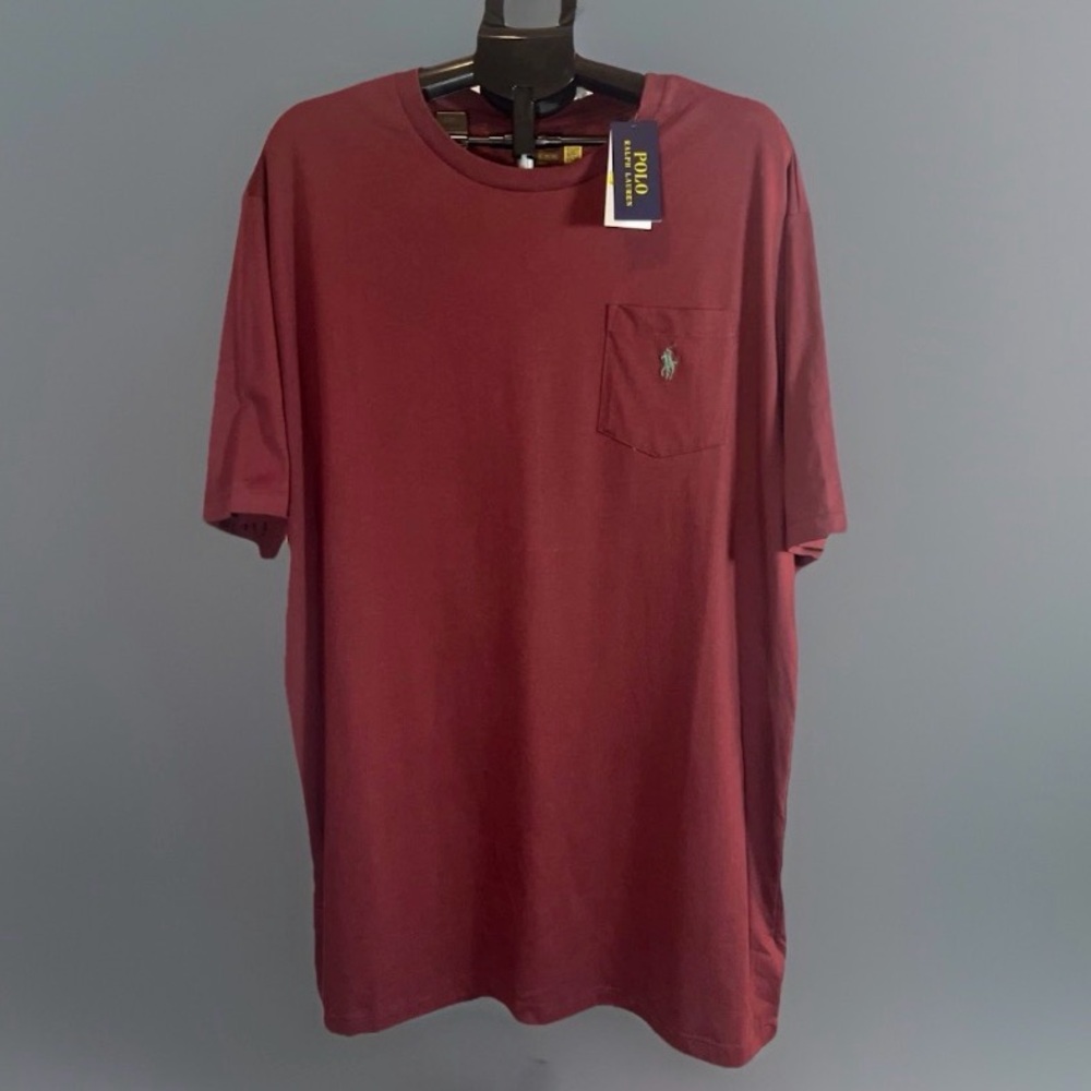 U.S. Polo Assn. Mens Red Cotton T-Shirt Crewneck Short Sleeve Size- 2XLT- NWT